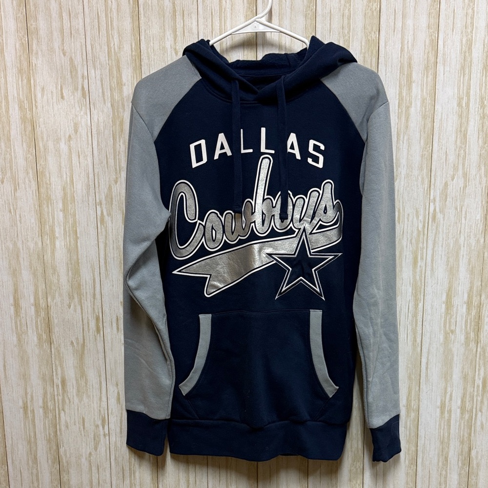 NFL Dallas Cowboys Navy and Gray Hoodie